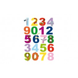 Adhesivo Estatico Numeros Infantil 