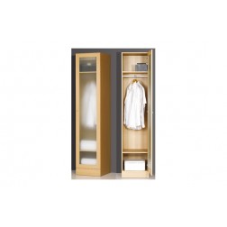 Armario Magik Roble 1 Puerta Cristal 220X48X52 cm