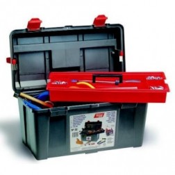 Caja Herramientas Polipropileno N 32 Gris Tayg 480x258x255mm 1 Bandeja