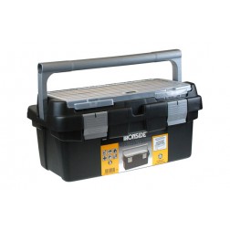 Caja Herramientas Abs Negro Profesional Ironside 400x225x190mm Asa Plástico