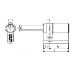 Cilindro Te5 Latón Llave Serreta Para 3250 44134