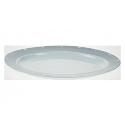 Fuente Oval Porcelana Decorada Gris 545