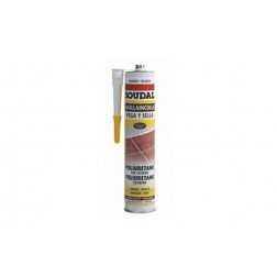Masilla Poliuretano Pega y Sella Negro 300 ml