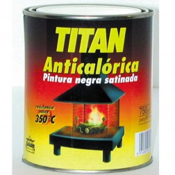 Pintura Anticalorica Titan 750 ml Negra Satinada