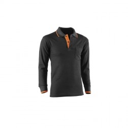 Polo Manga Larga con Bolsillo Top Range Juba T Xl Negro / Naranja