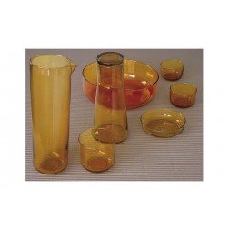 Vaso Mediano Vidrio Naranja 6 Uds 
