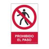 SEÑAL METALICA " PROHIBIDO EL PASO A PEATONES " Ref. RD40002IB