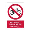 SEÑAL METALICA " PROHIBIDO BICICLETAS " Ref. RD40043IB