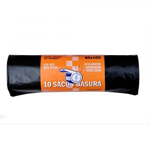 RESIDUOS-SACO BASURA 100 L (10 UDS) CIERRA FACIL BASIC 82X105 CM Ref. 2205233