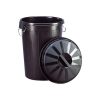 RESIDUOS-Cubo industrial Denox negro con tapa 50L Ref. 4791190